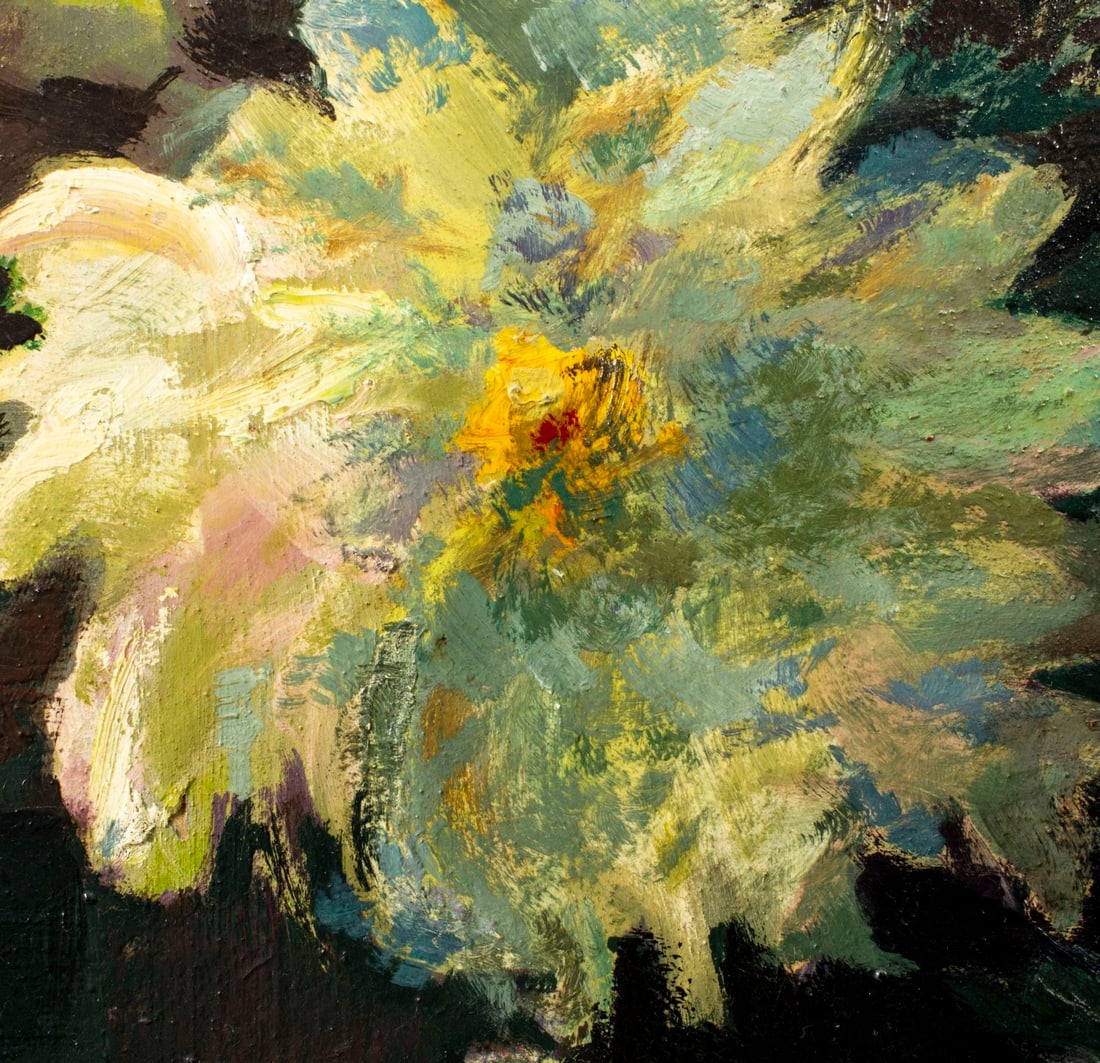 Vintage mid 20C European oil painting signed - 8