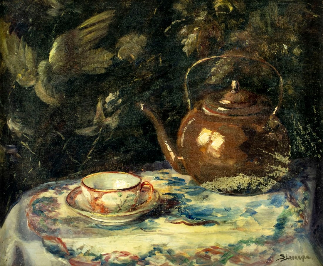 S Levesque (France,early 20C) oil painting antique (1 of 12)