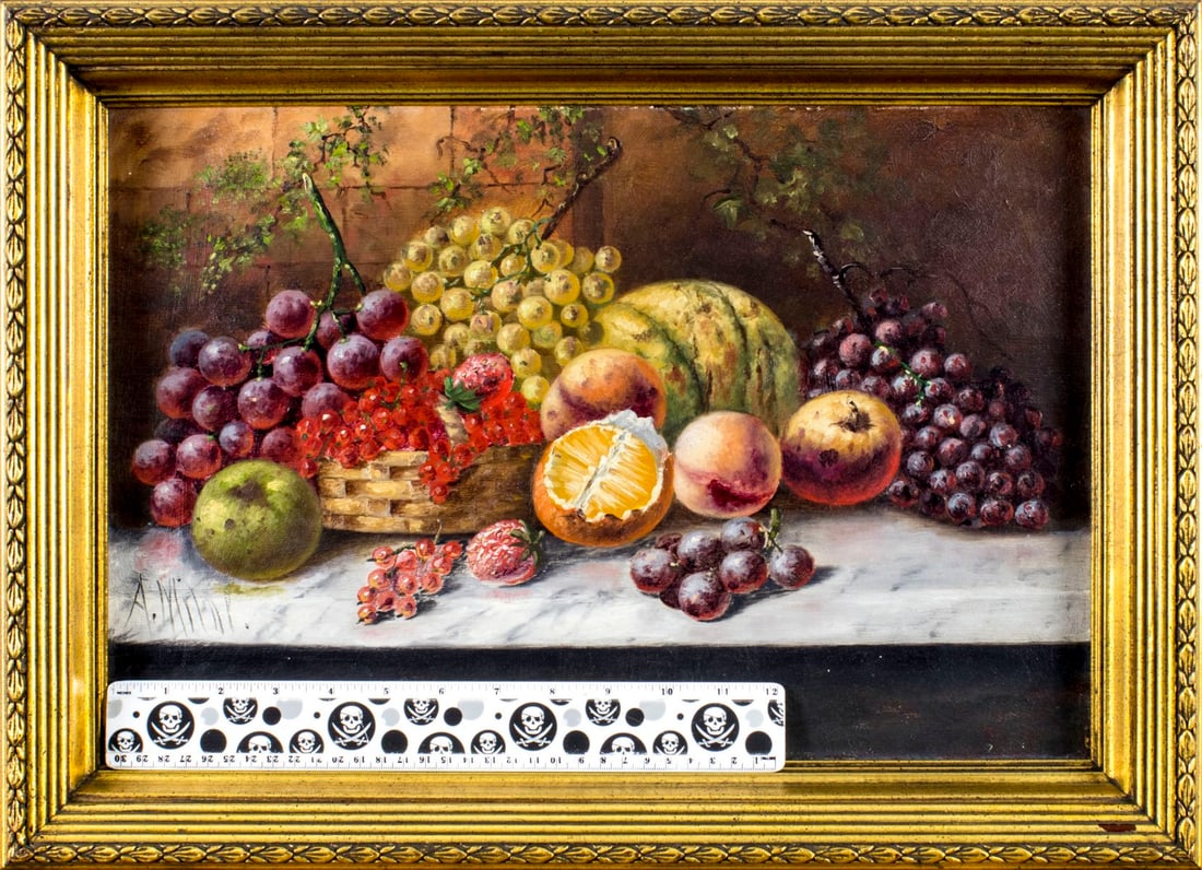 A Milne (Europe,19C) oil painting antique - 2