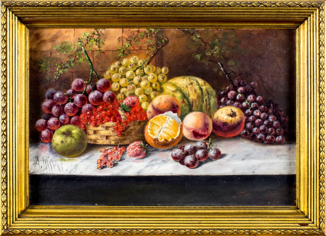 A Milne (Europe,19C) oil painting antique - 3