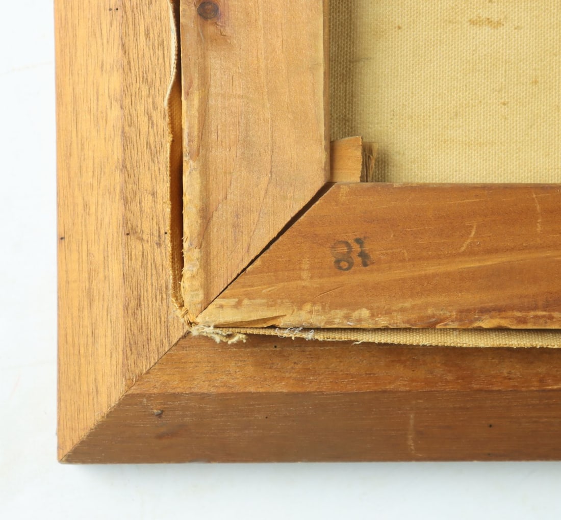 Antique mid 20C American oil painting - 11