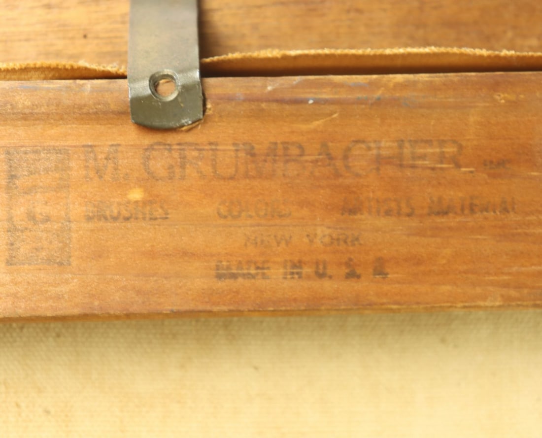 Antique mid 20C American oil painting - 13