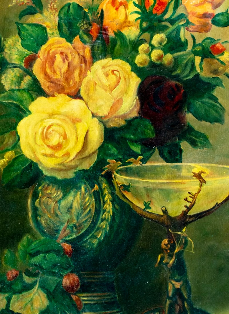 Antique mid 20C American oil painting - 4