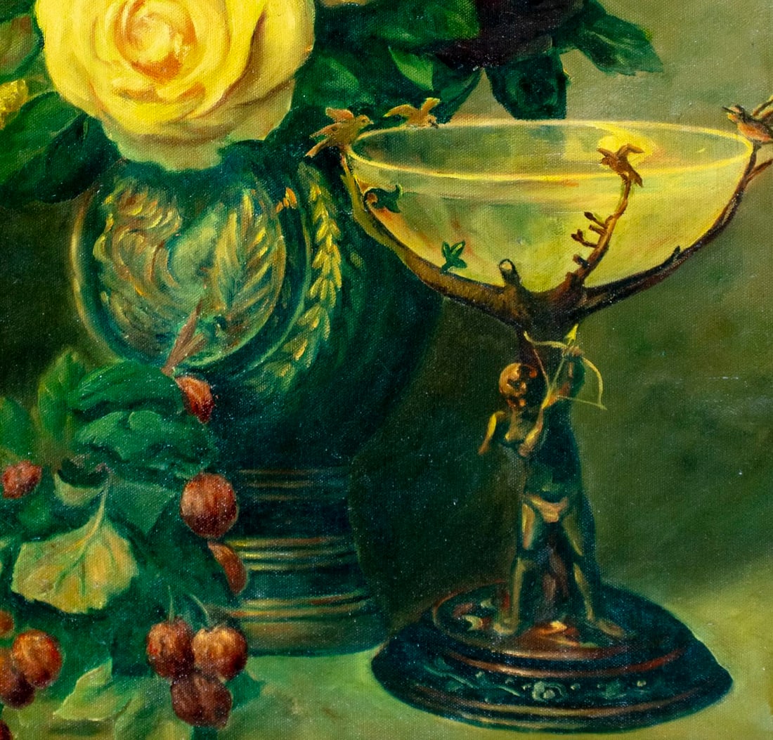 Antique mid 20C American oil painting - 5