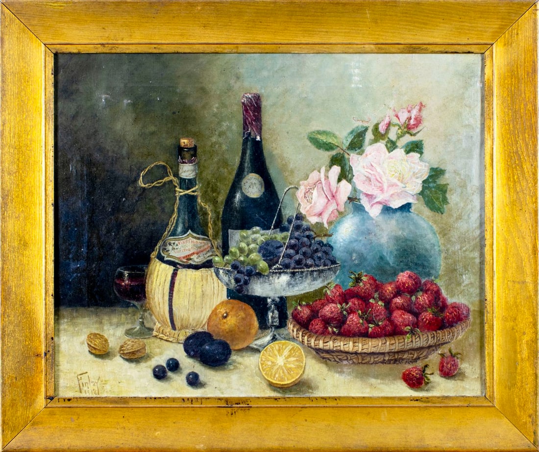 Finlay (US,early 20C) oil painting antique - 3