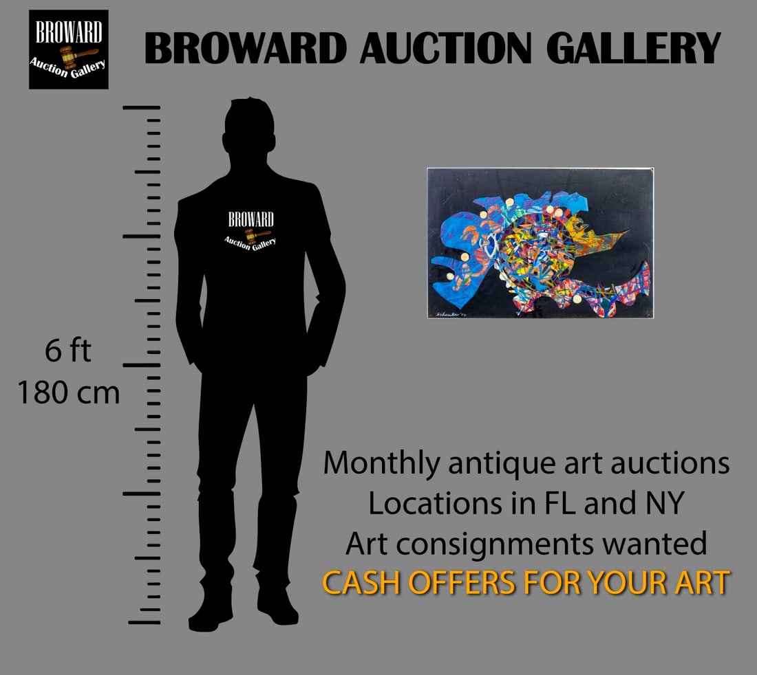 Louis Schanker (NY,CT,1903-1981) mixed media painting - 2