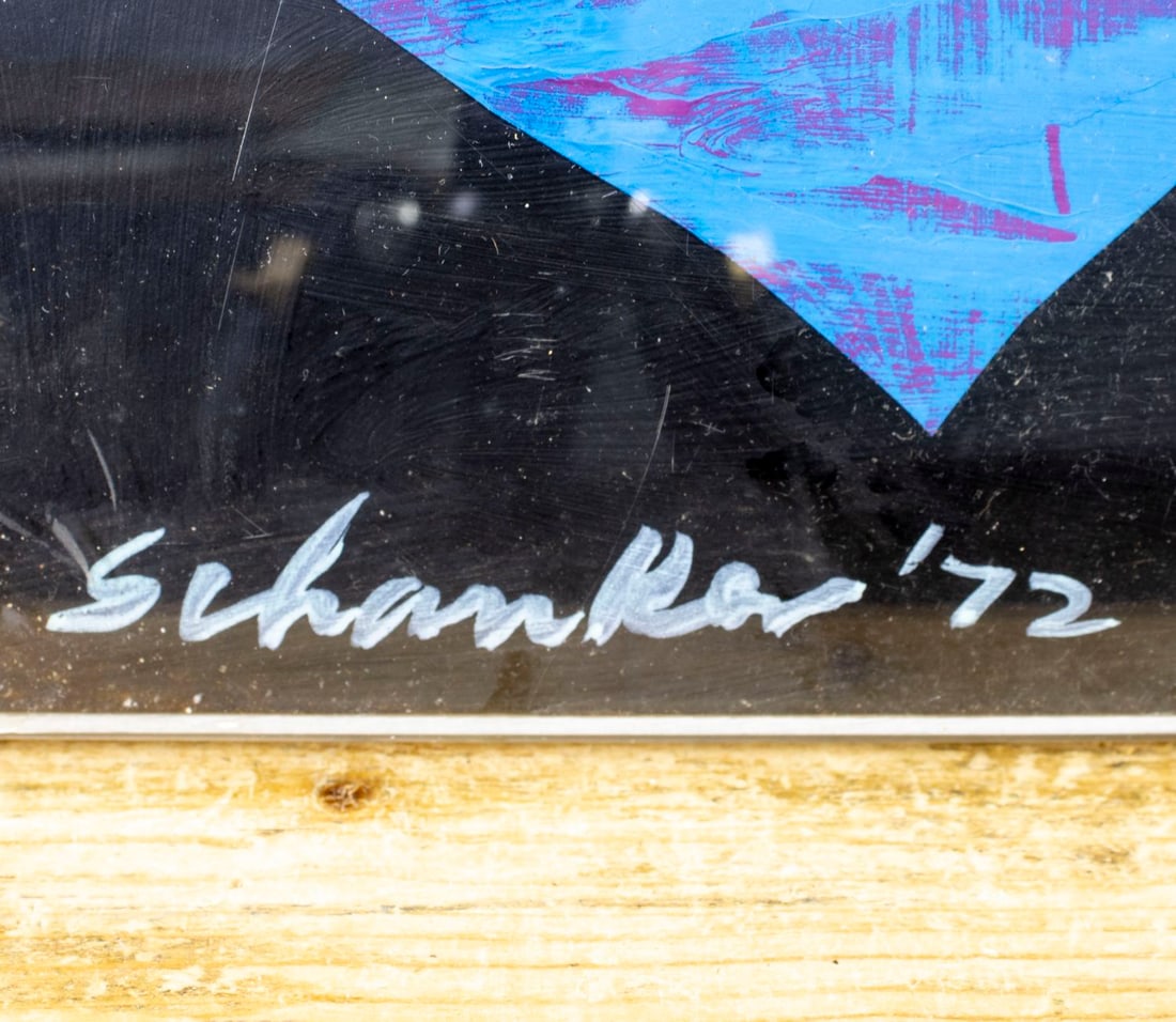 Louis Schanker (NY,CT,1903-1981) mixed media painting - 4