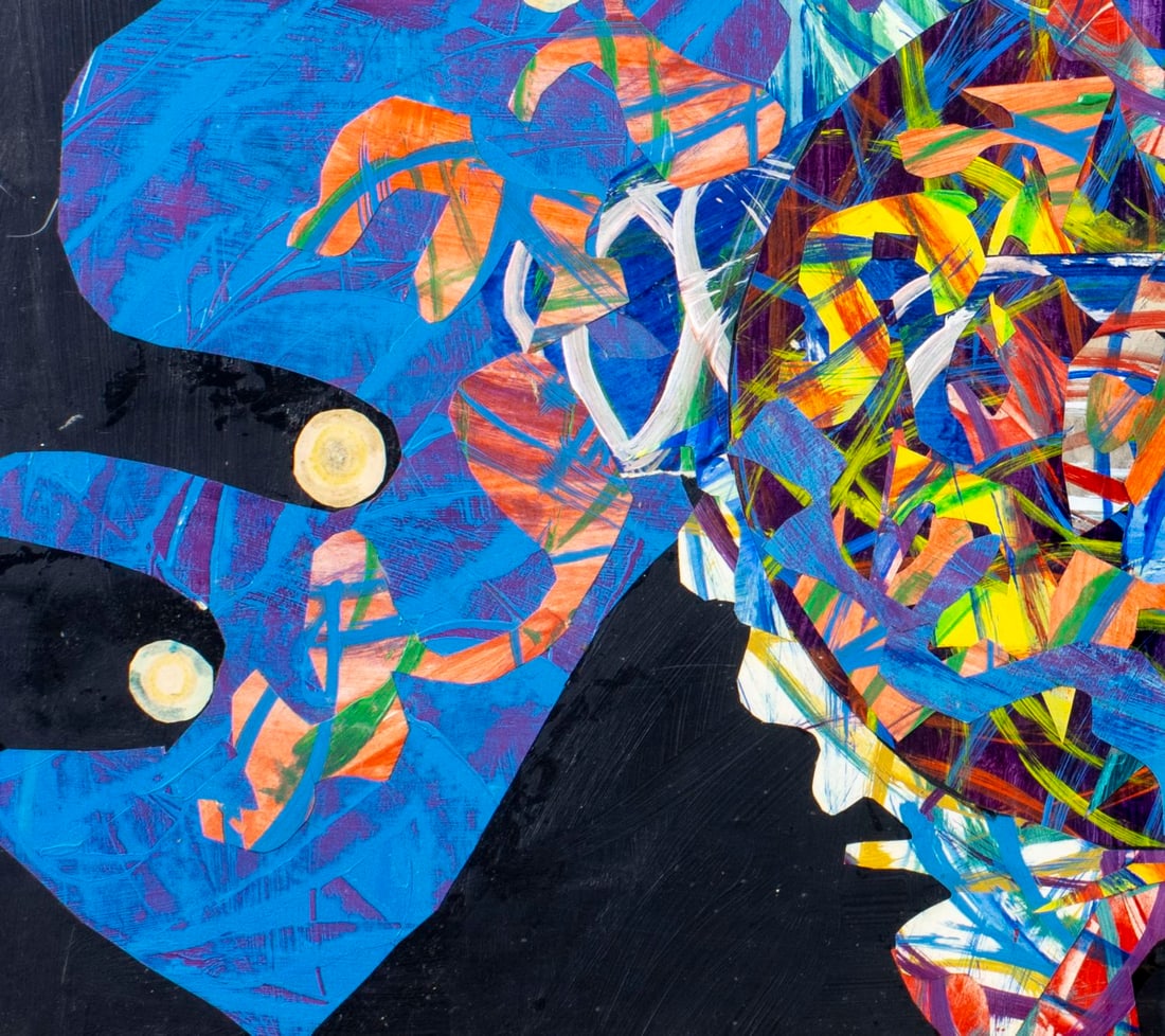 Louis Schanker (NY,CT,1903-1981) mixed media painting - 6