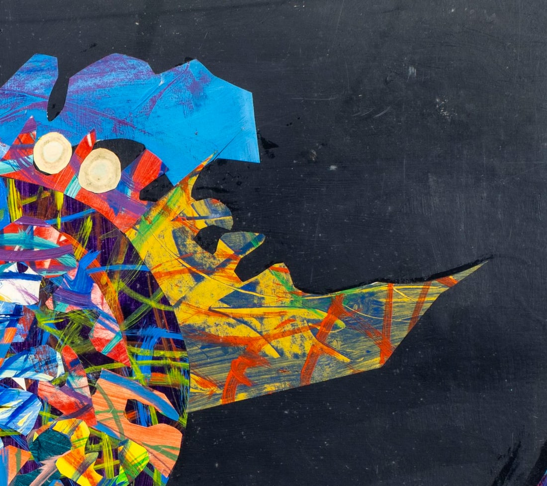 Louis Schanker (NY,CT,1903-1981) mixed media painting - 7