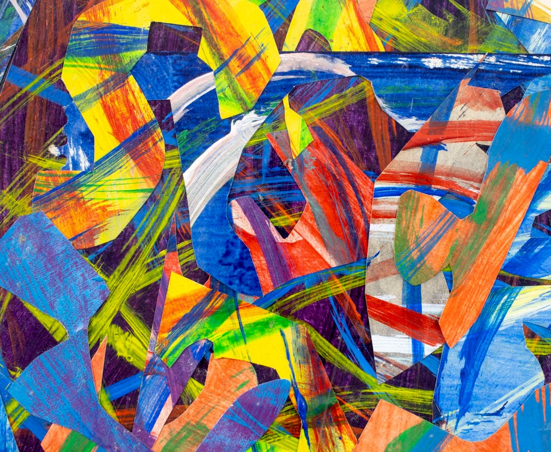 Louis Schanker (NY,CT,1903-1981) mixed media painting - 8