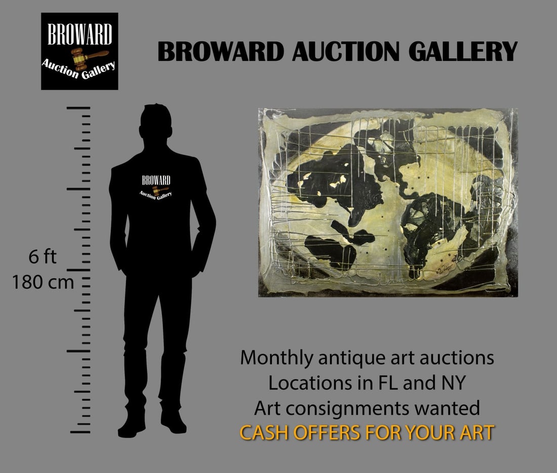 Pios Rodaman (FL,Brazil,b 1953) mixed media painting - 2