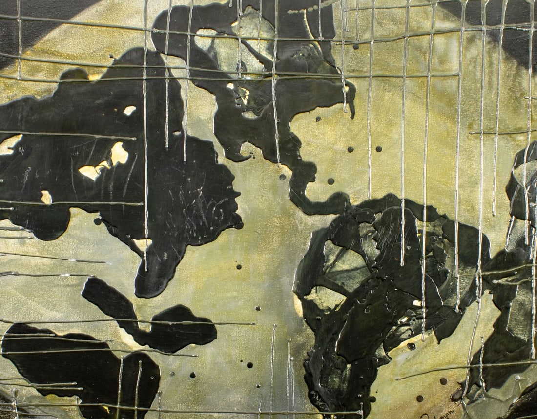 Pios Rodaman (FL,Brazil,b 1953) mixed media painting - 5