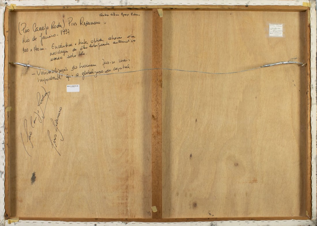 Pios Rodaman (FL,Brazil,b 1953) mixed media painting - 9