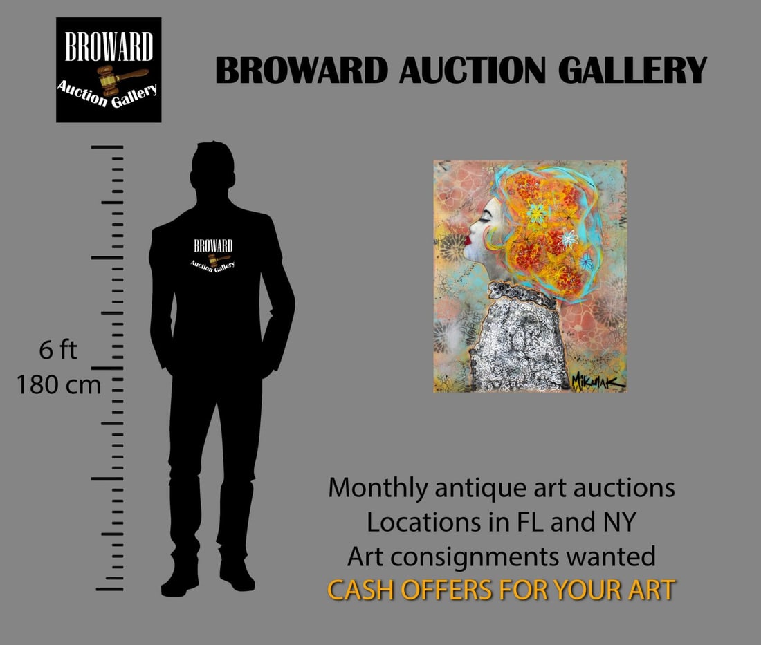 Peter Mikulak (CA,20/21C) mixed media painting - 2