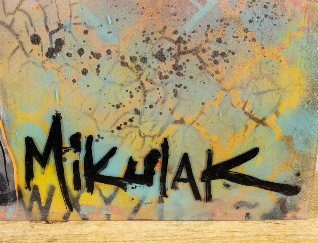 Peter Mikulak (CA,20/21C) mixed media painting - 4