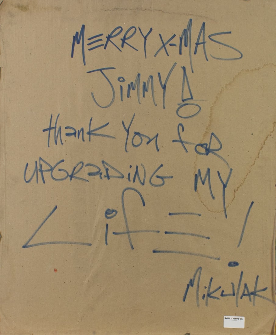 Peter Mikulak (CA,20/21C) mixed media painting - 8