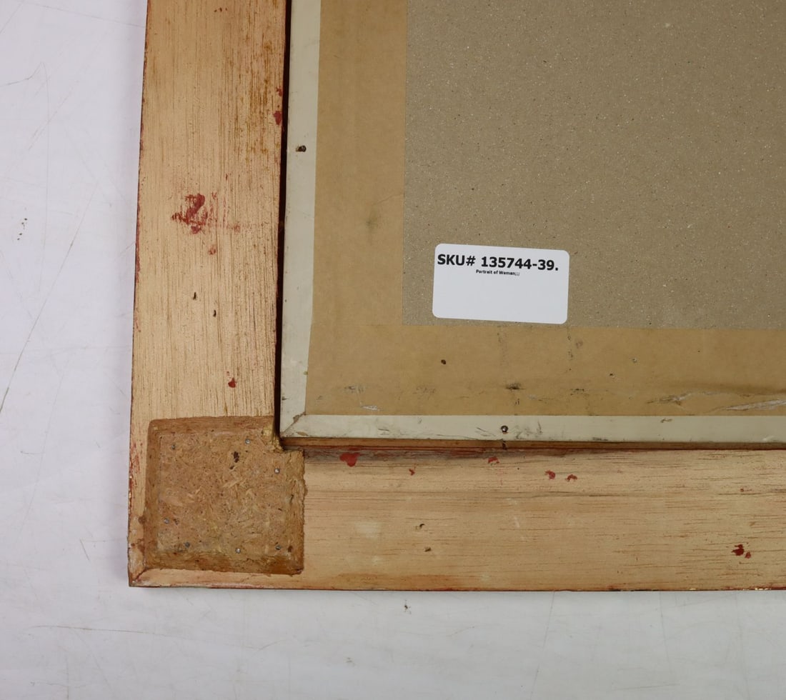 Vintage 20C American mixed media painting signed - 12