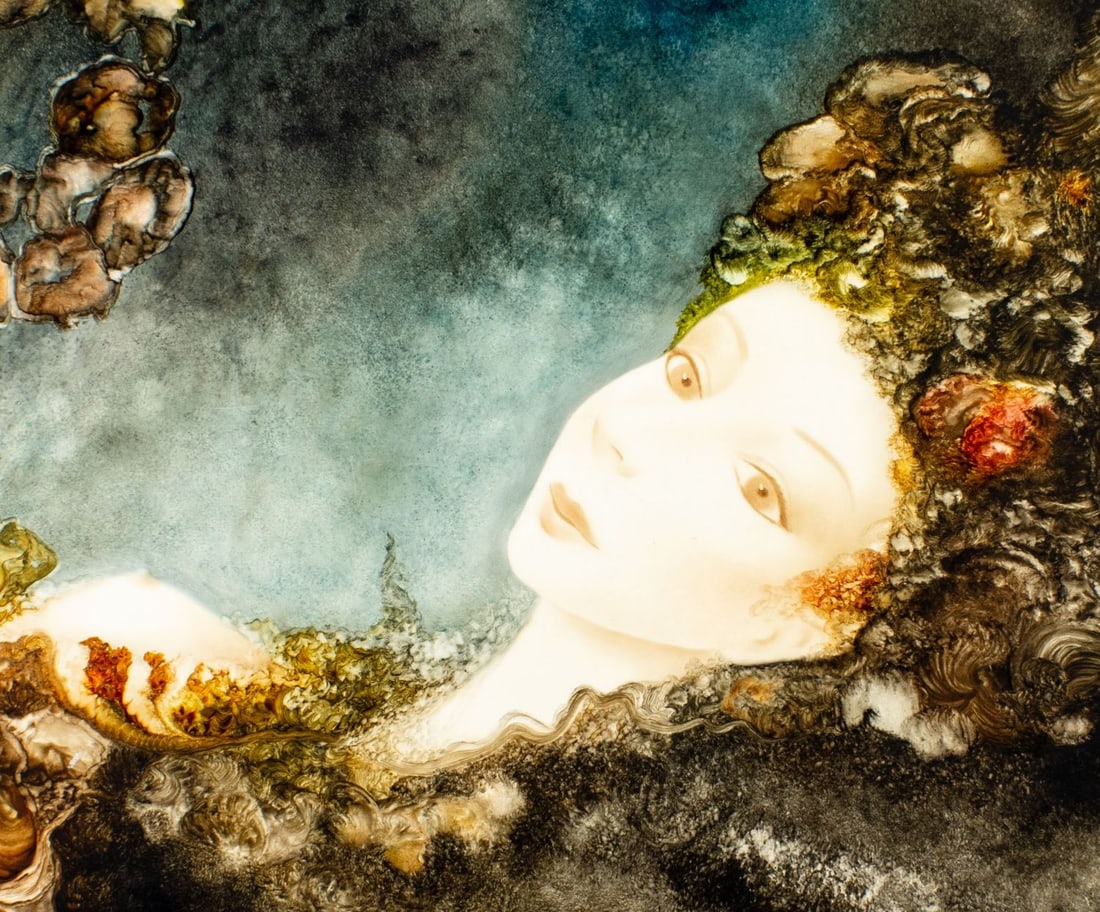 Vintage 20C American mixed media painting signed - 5