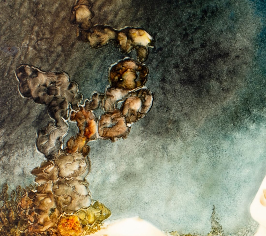 Vintage 20C American mixed media painting signed - 6