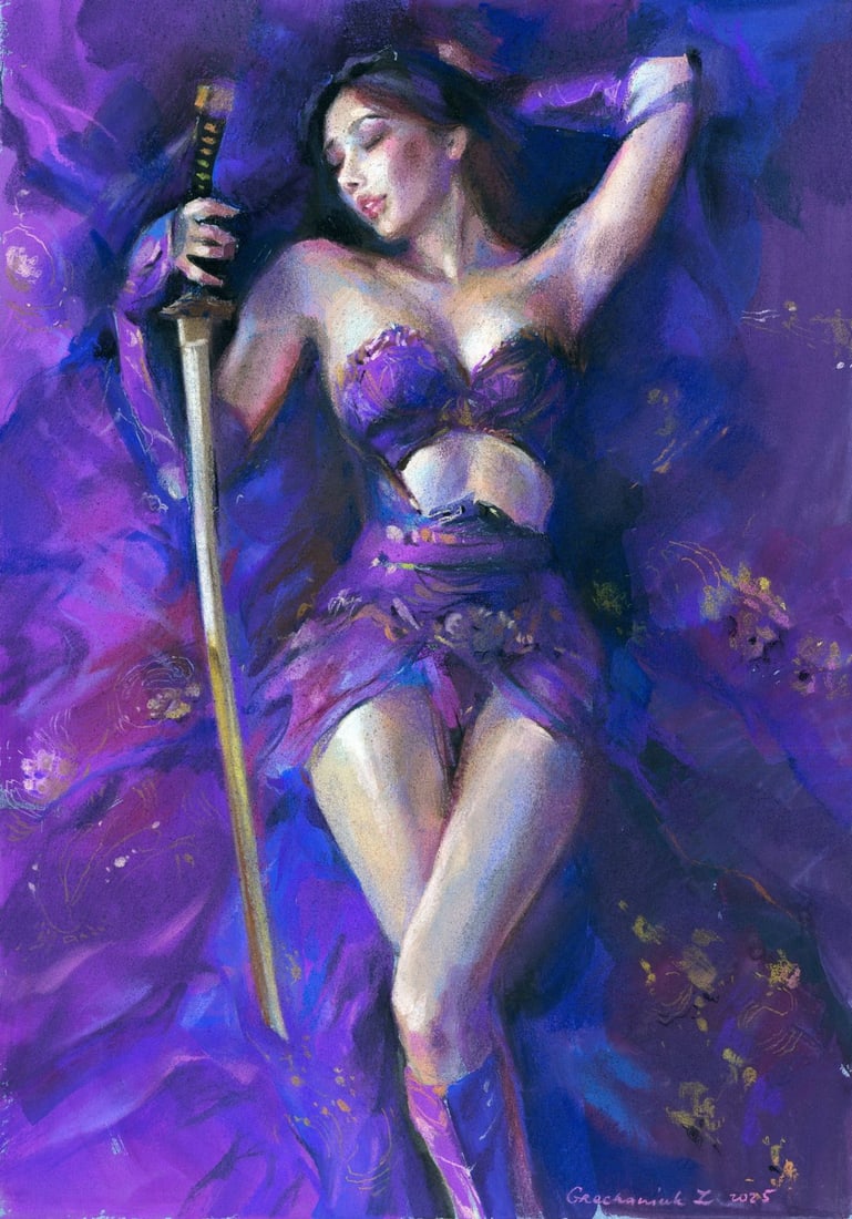 Zoya Grechanyuk (Ukraine,b 1977) mixed media painting (1 of 10)