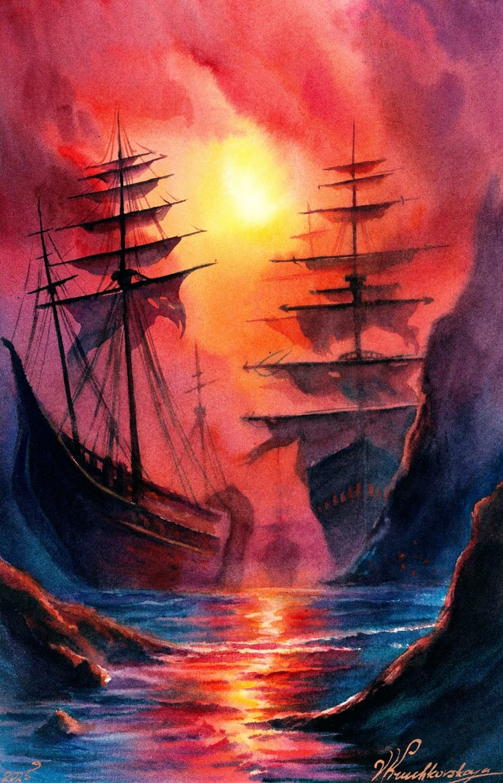 Veronika Kruchkovskaya (Ukraine,b 2004) watercolor painting (1 of 13)