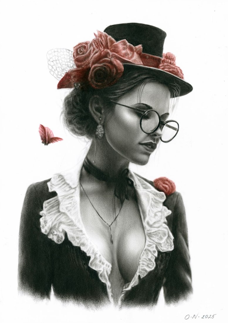 Olga Novostavskaya (Ukraine,b 1967) dry brush oil painting (1 of 13)