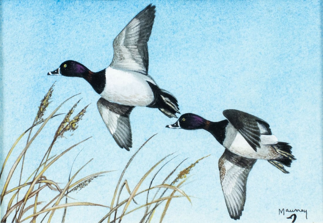 Lee Mauney (NC,20/21C) watercolor painting (1 of 12)