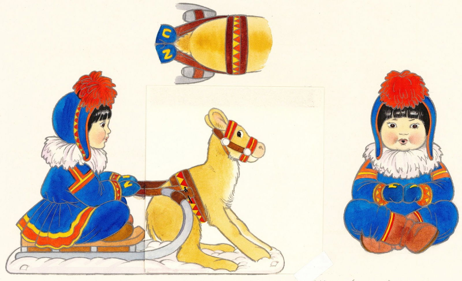 Carol Lawson (UK,20/21C) watercolor painting (1 of 13)