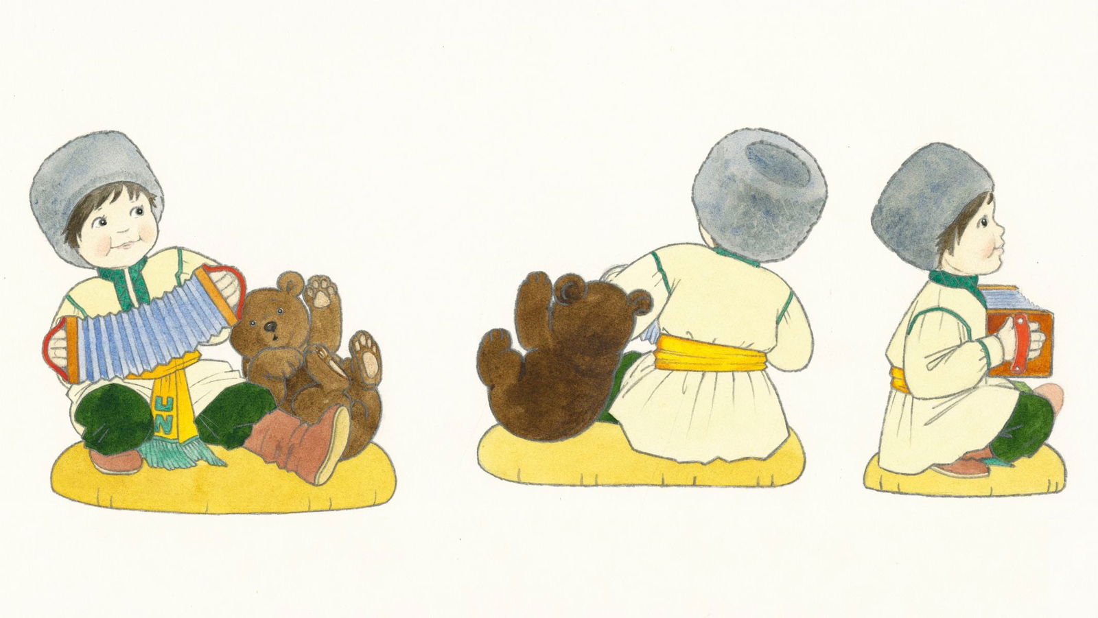 Carol Lawson (UK,20/21C) gouache painting (1 of 12)