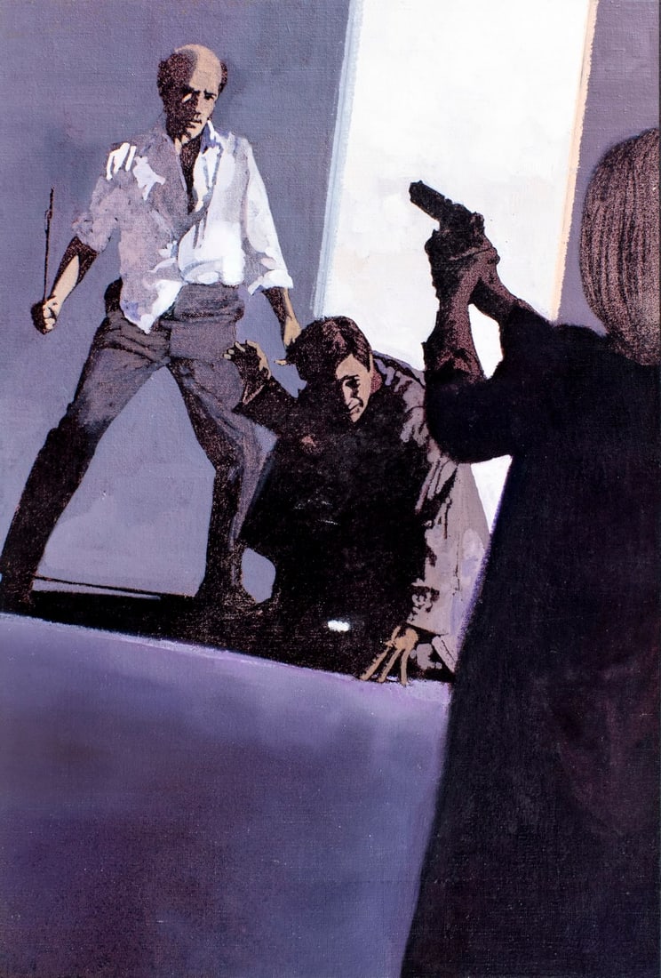 Dennis Luzak (IL,1939-?) oil painting (1 of 14)