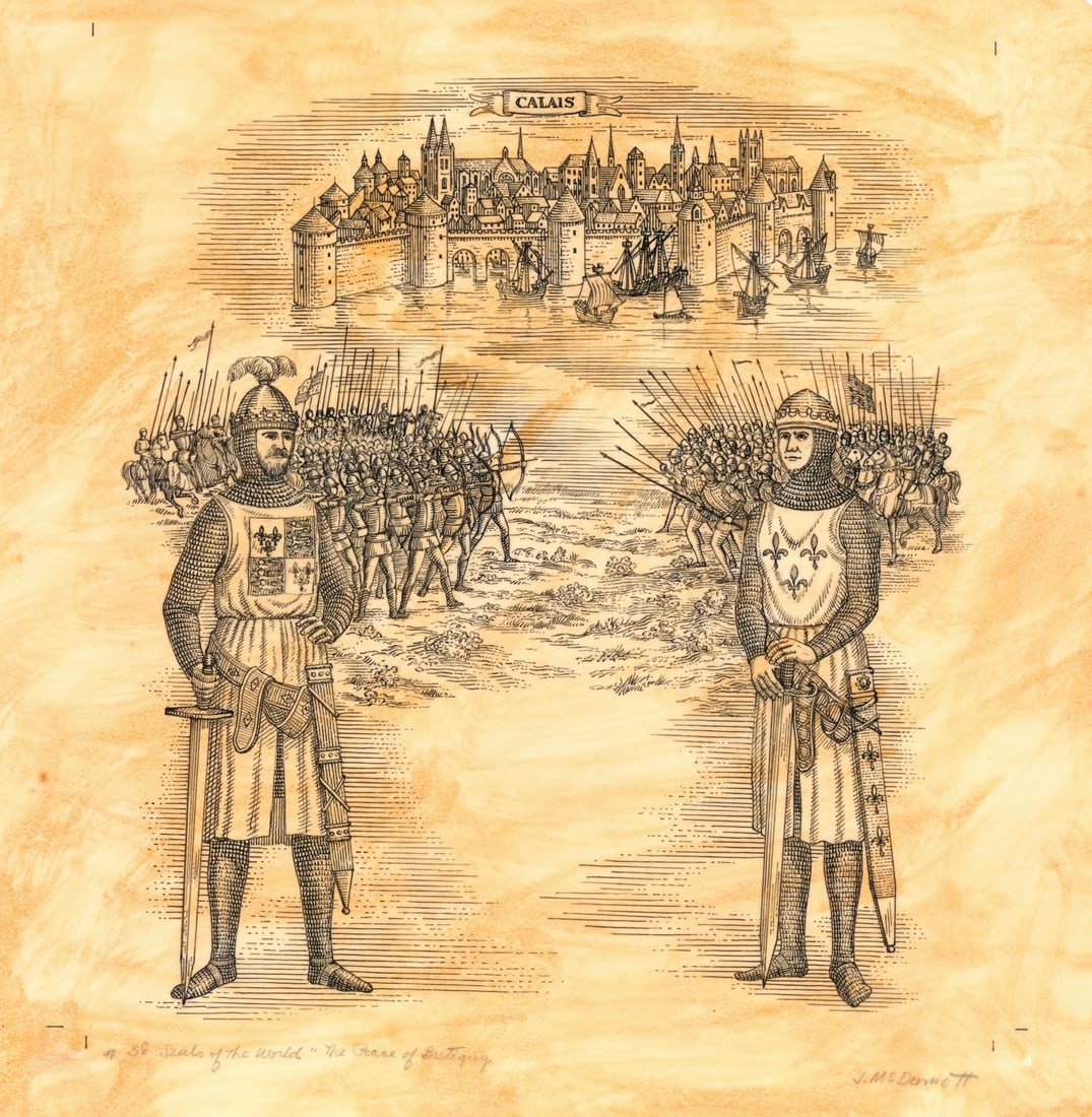 ATTR Jim McDermott (MA,CA,1960-2015) ink painting (1 of 12)