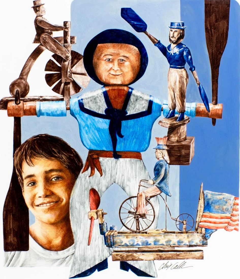 Chris Calle (CT,b 1961) colored pencil painting (1 of 12)