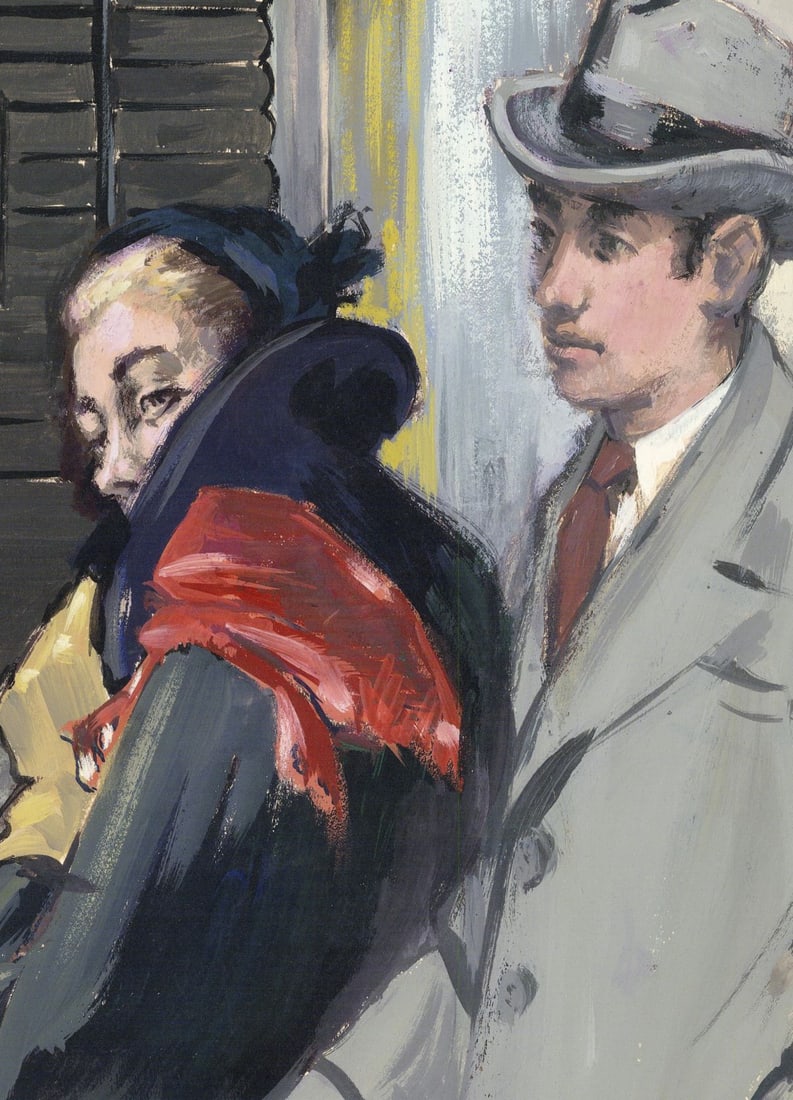 Charles Yeiser (NY,1925-2005) gouache painting - 4