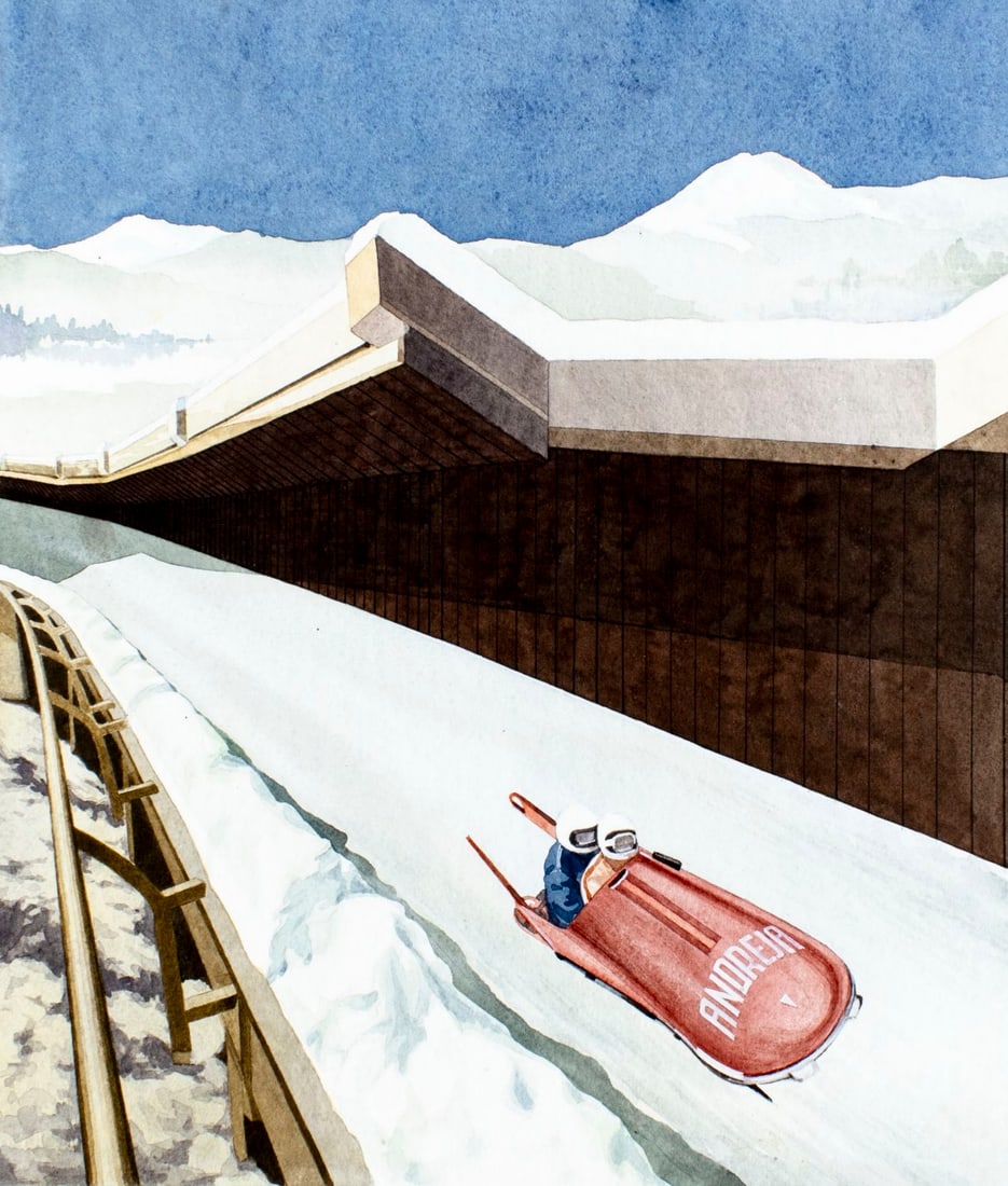 Andreja M Milenkovic (Serbia,1923-2005) watercolor painting (1 of 14)