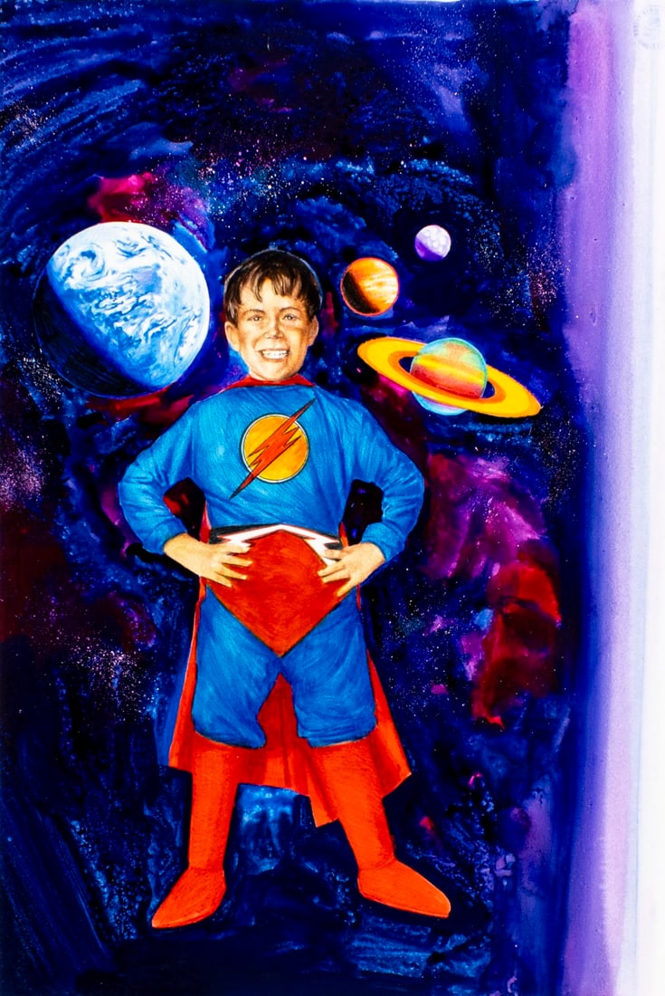 Chris Calle (CT,b 1961) mixed media painting (1 of 12)