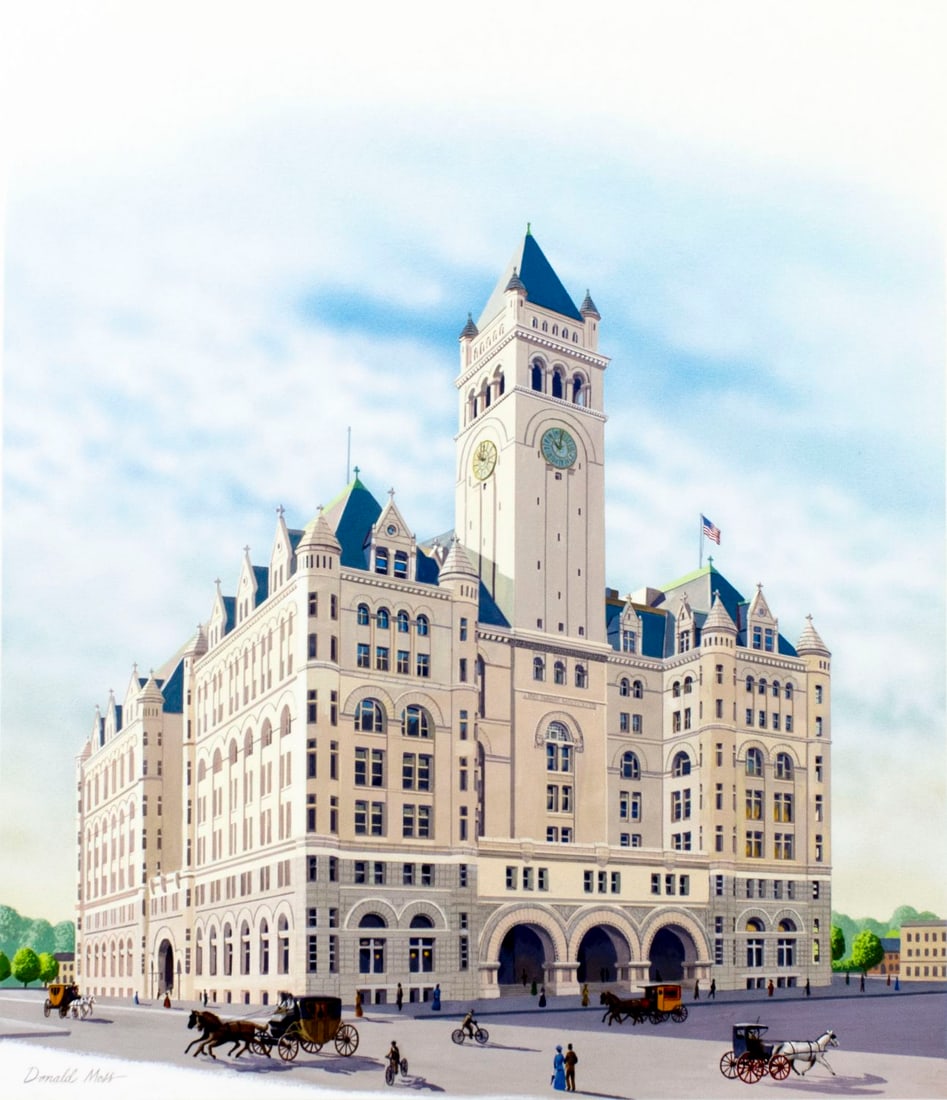 Donald Moss (CT,MA,1920-2010) gouache painting (1 of 13)