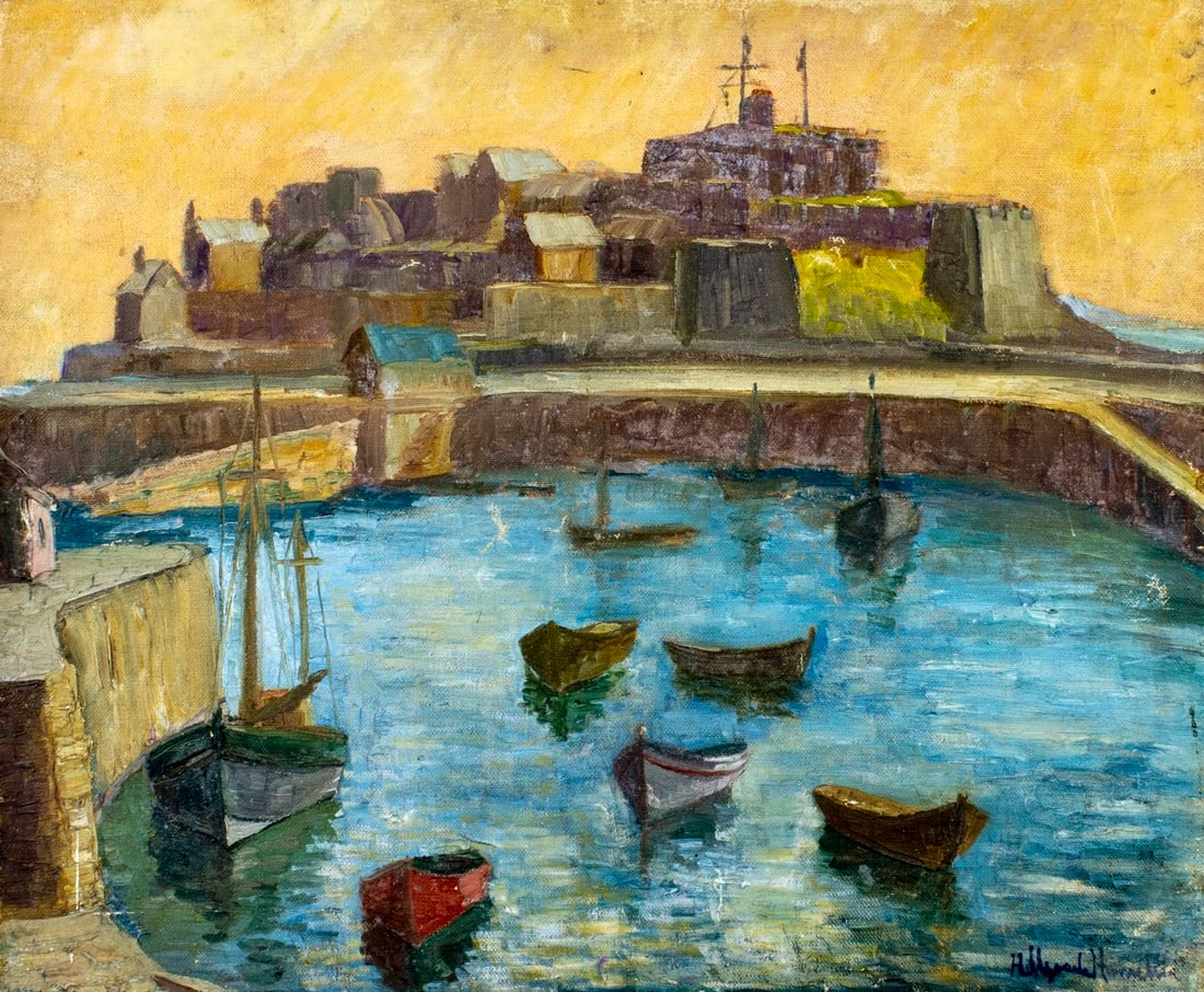 Hildegarde Hamilton (FL,VA,1898-1970) oil painting (1 of 12)