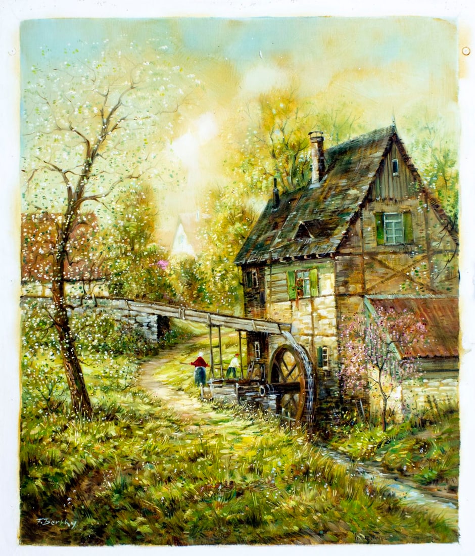 F Berthy (Europe,20C) oil painting - 3