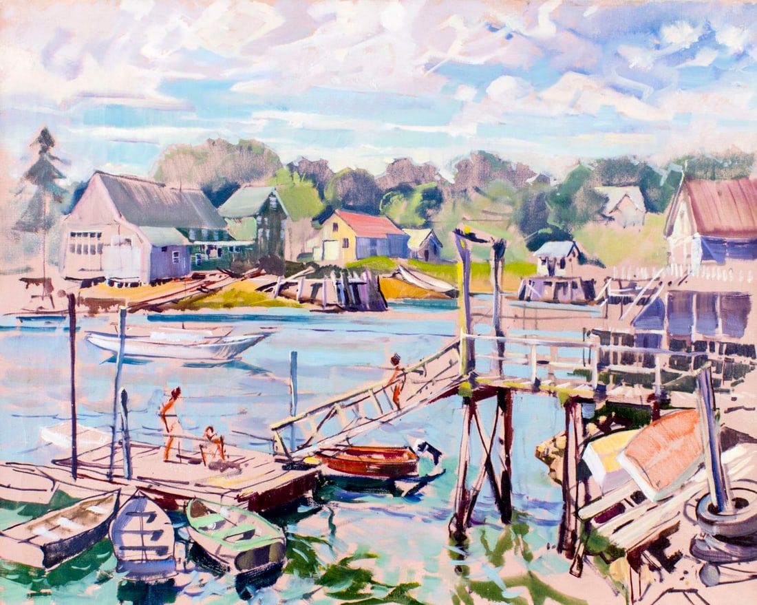 Peter Williams (NY,New Zealand,1934-2018) oil painting (1 of 10)