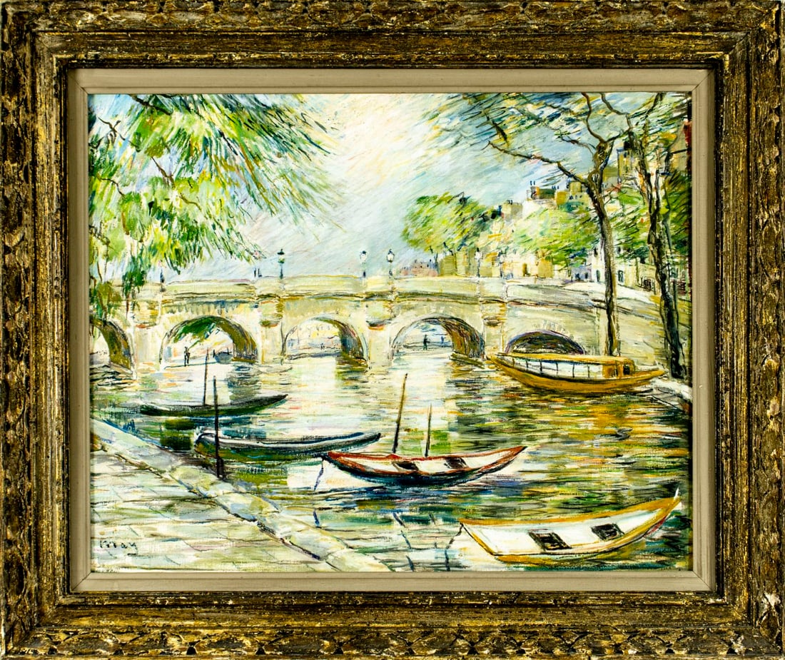 Antique early 20C French oil painting signed - 3