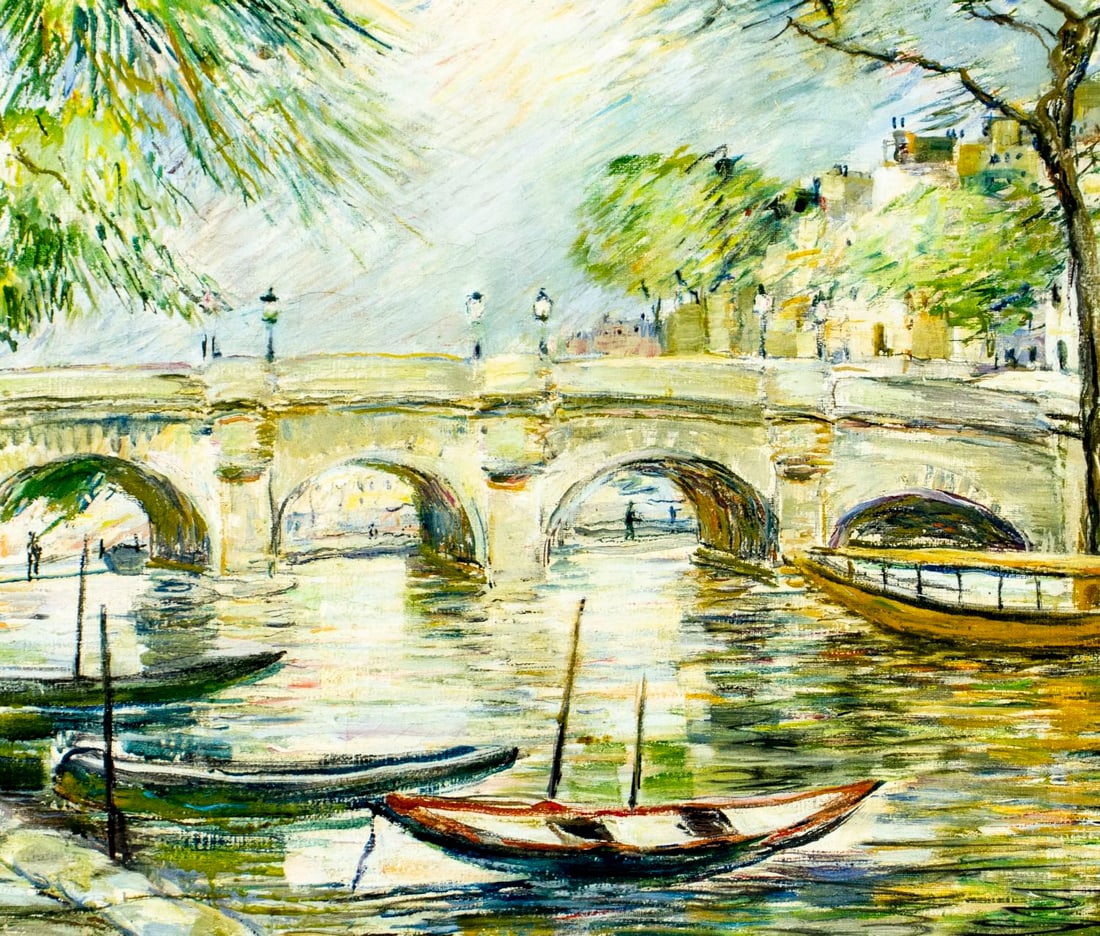 Antique early 20C French oil painting signed - 5