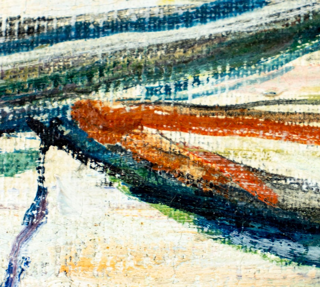 Antique early 20C French oil painting signed - 8