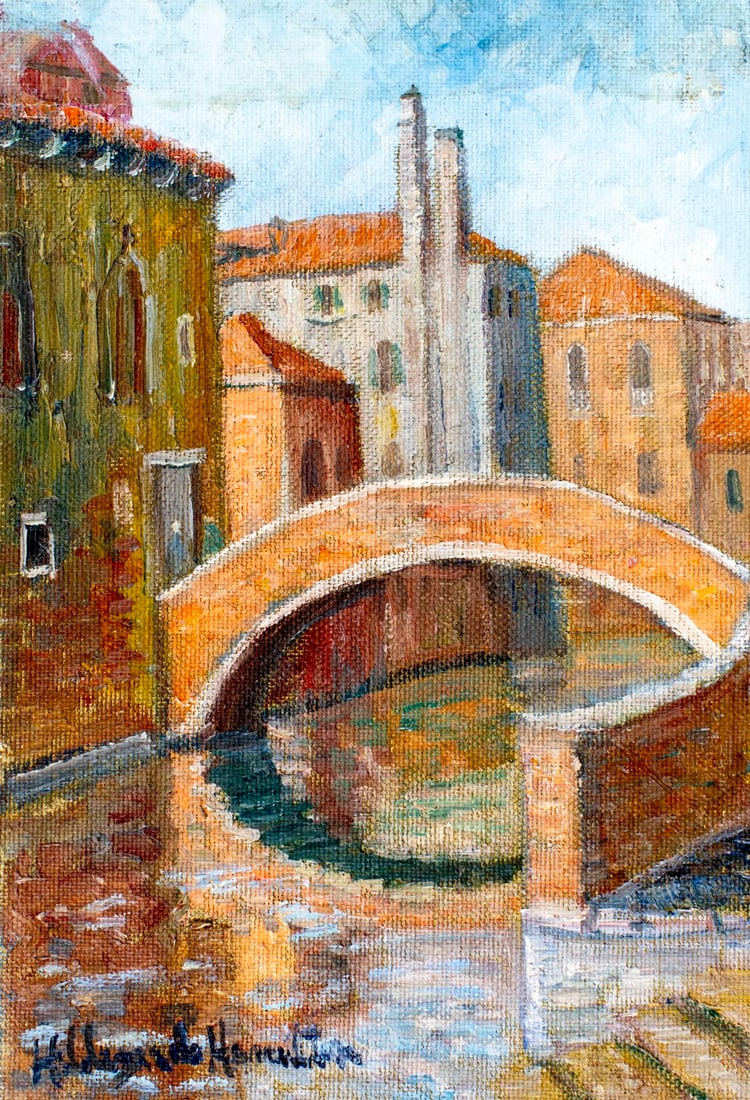 Hildegarde Hamilton (FL,VA,1898-1970) oil painting (1 of 13)