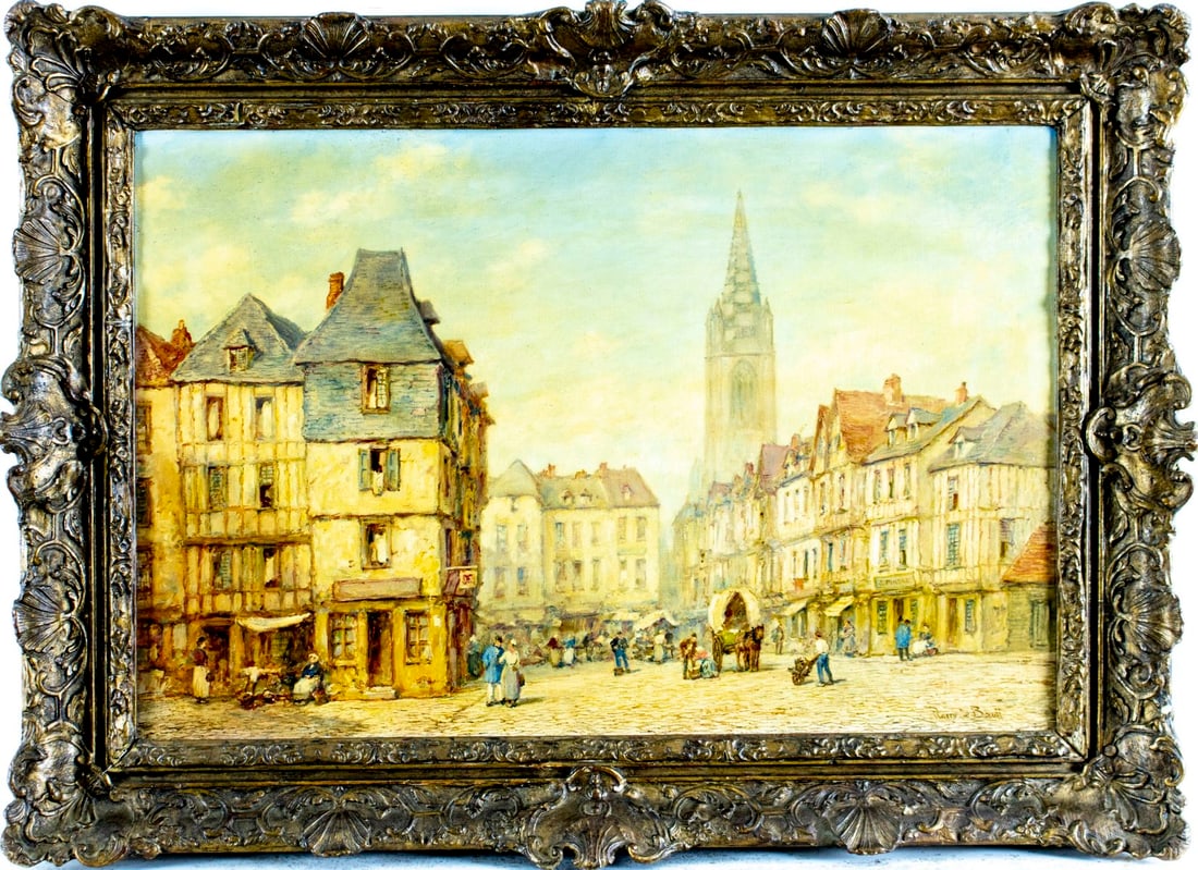 Pierre le Boeuff (France,1899-1920) oil painting antique - 3