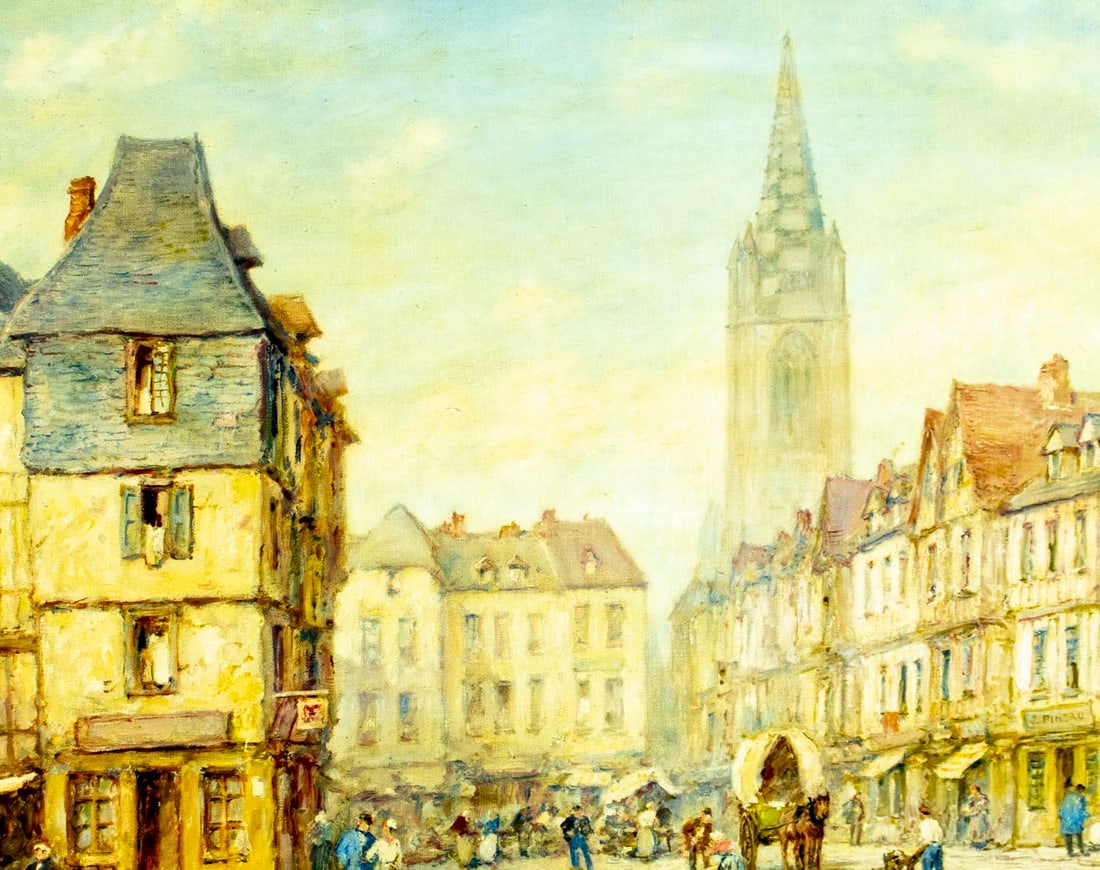 Pierre le Boeuff (France,1899-1920) oil painting antique - 5