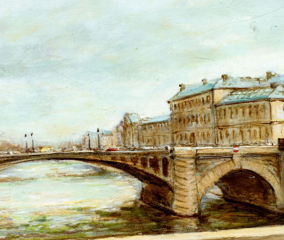 Vintage mid 20C French oil painting signed - 5