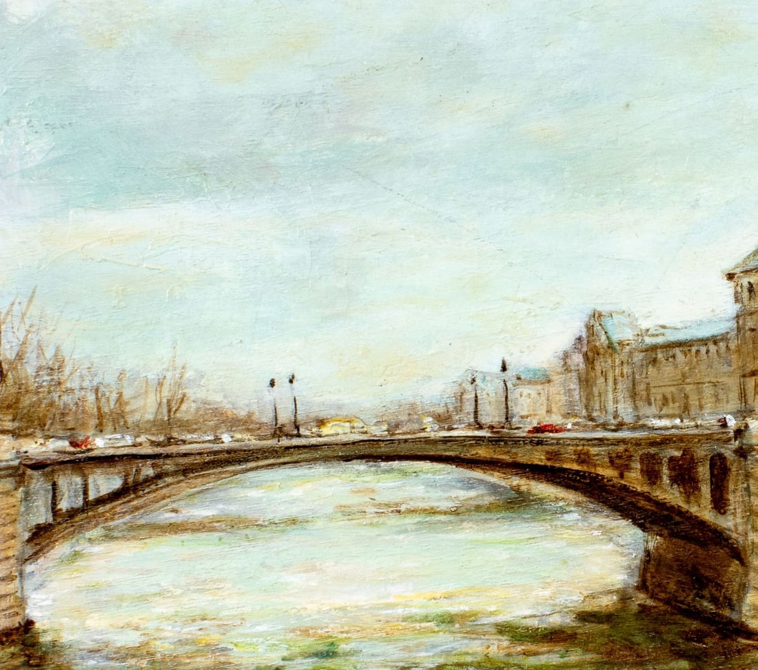 Vintage mid 20C French oil painting signed - 6