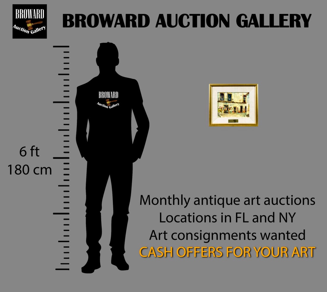 Abraham J Silverman (FL,?-2007) oil painting - 2