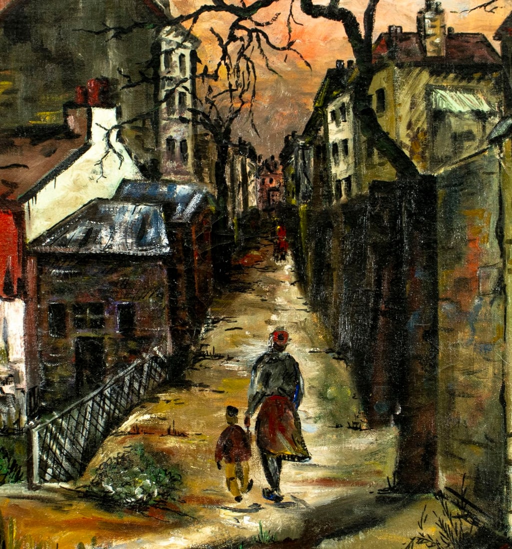 T Street (France,mid 20C) oil painting - 5