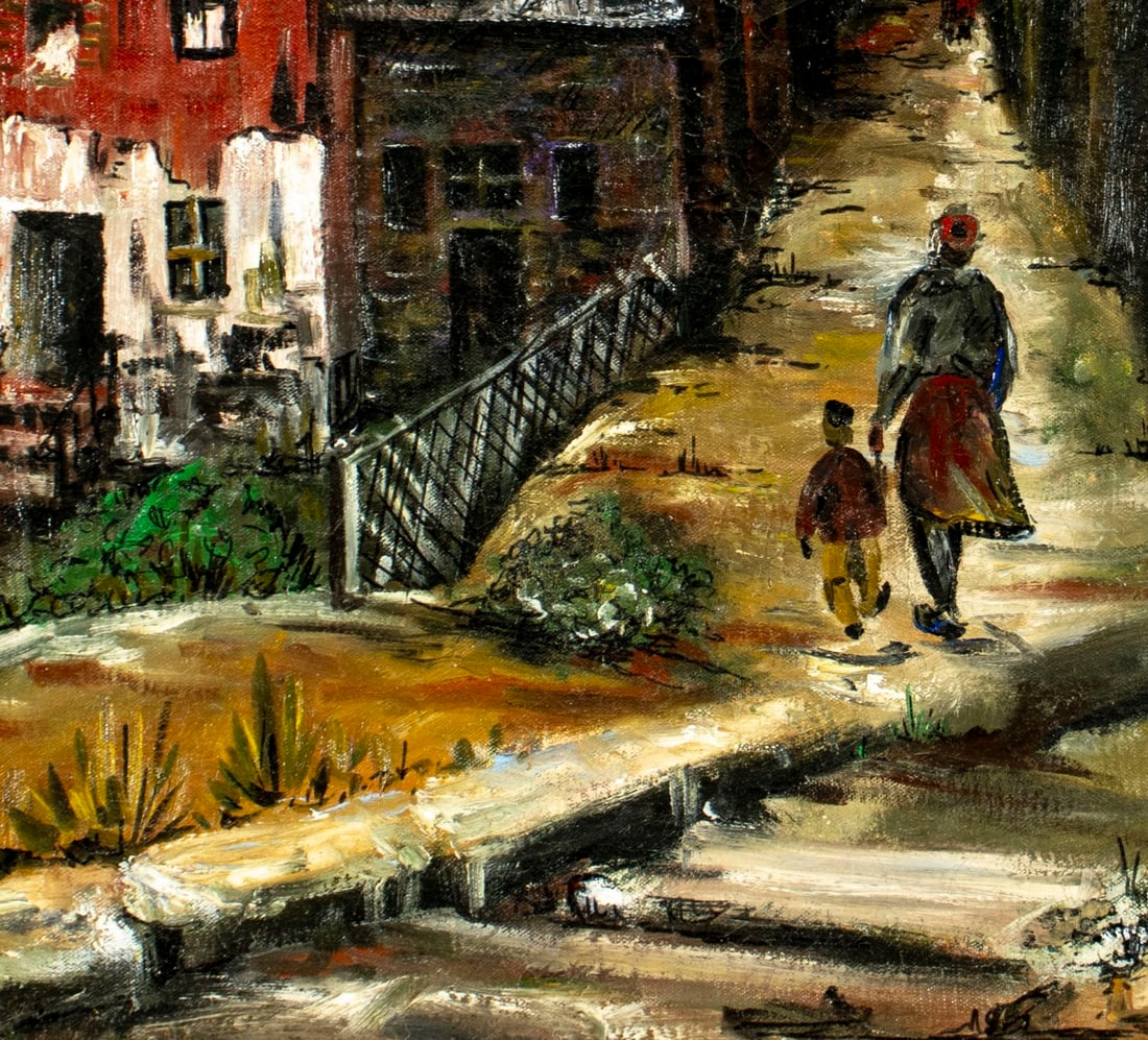 T Street (France,mid 20C) oil painting - 7